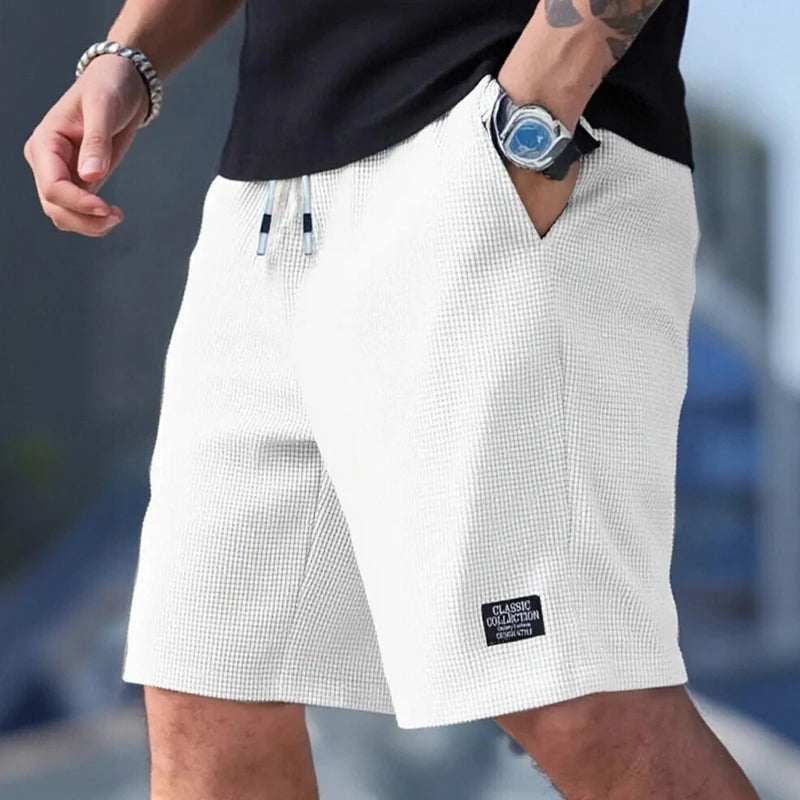 Men's Casual Shorts - Textured Fabric Sport and Beach Style