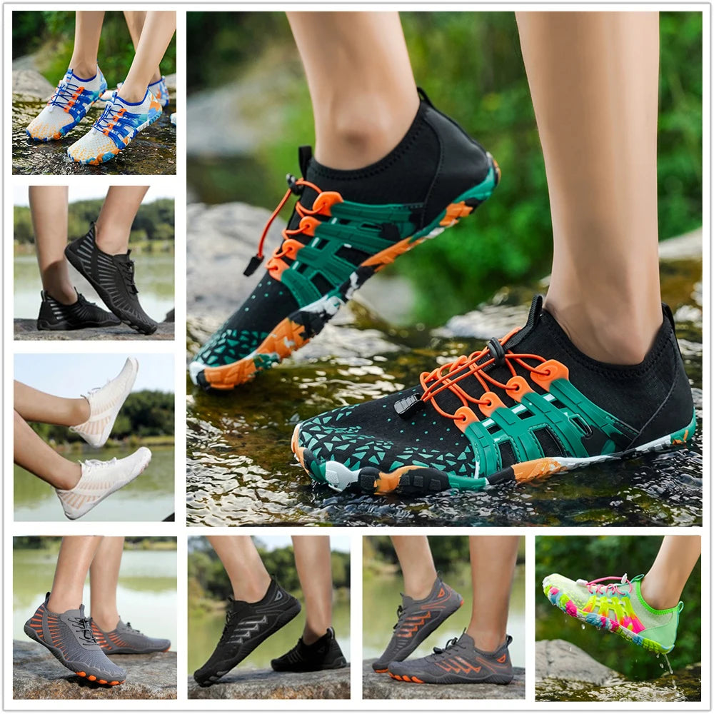 Unisex Amphibious Quick-Dry Water Shoes - Anti-Slip Barefoot Aqua Sneakers