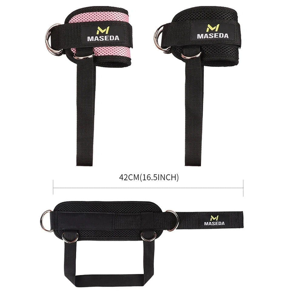 Fitness Ankle Straps - Cable Machine Leg Workout Cuffs