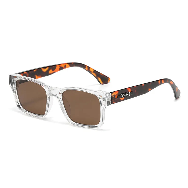 Square Sunglasses - Minimalist Unisex Eyewear - Transparent
