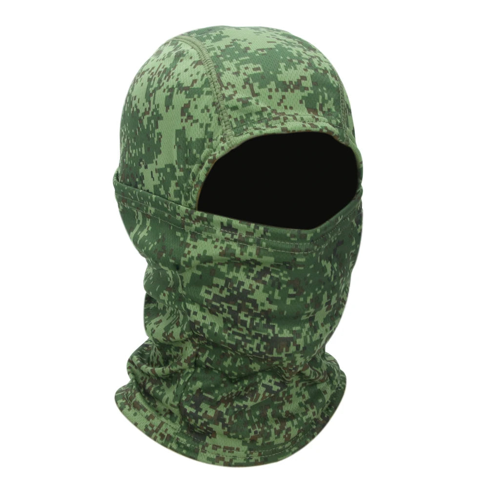 Printed Outdoor Balaclava - Lightweight Face Cover Scarf - Russian Camouflageuflage