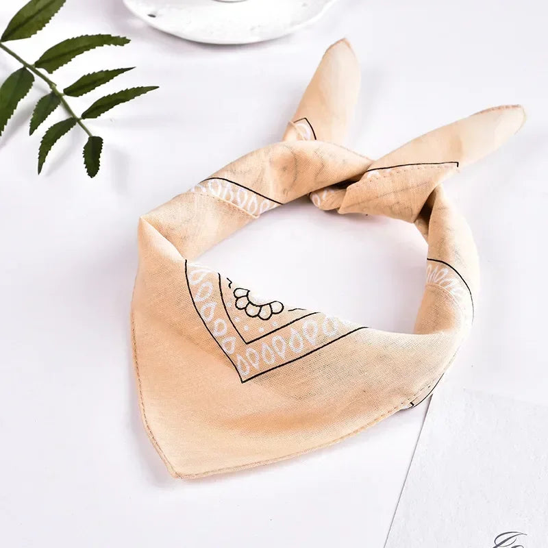 Paisley Bandana Headwrap - Lightweight Printed Kerchief