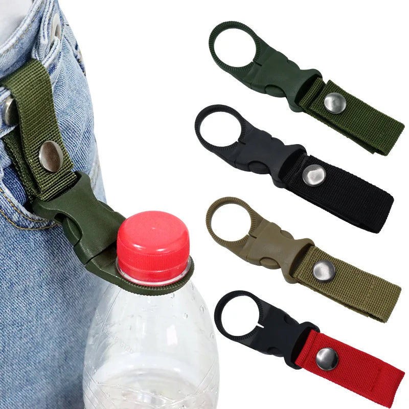 Nylon Water Bottle Holder Clip - Backpack Strap Hook
