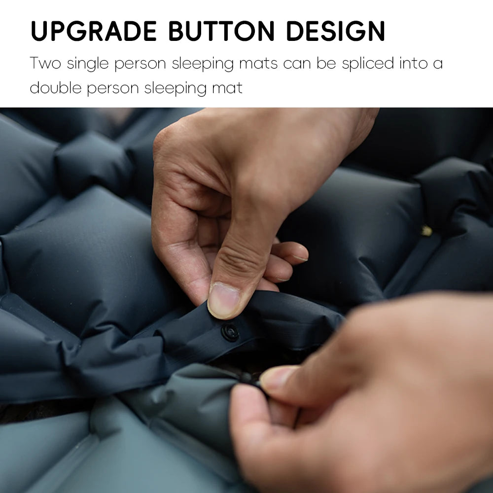 Inflatable Camping Sleeping Pad - Pillow Mat for Outdoor Trips