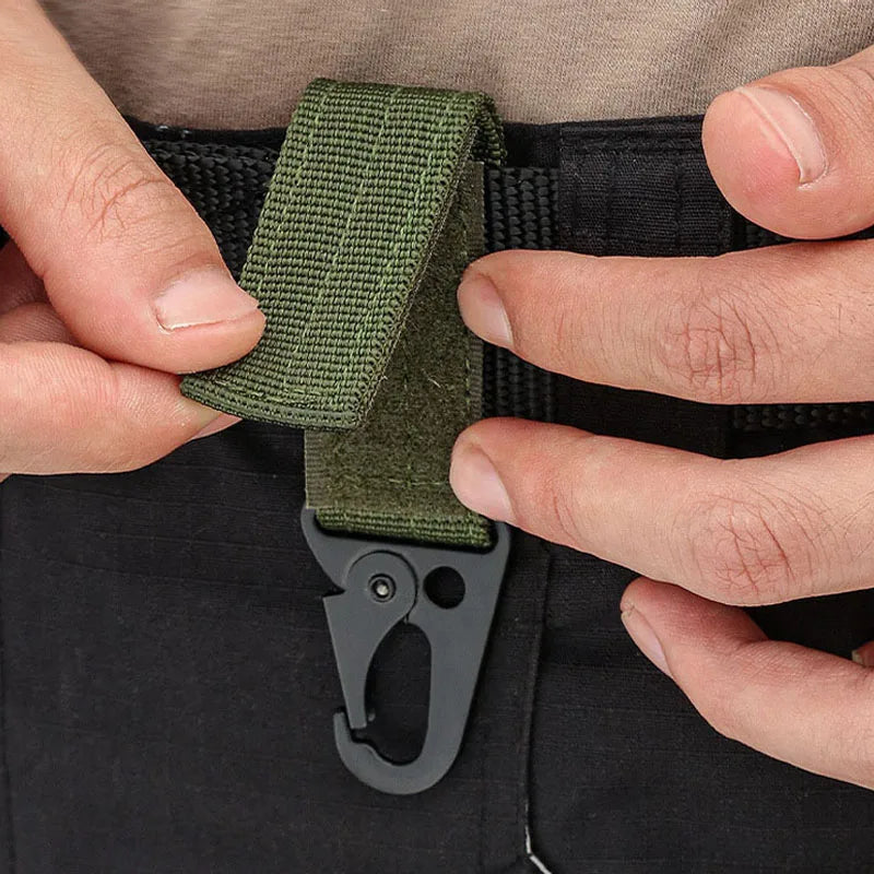 Camping Carabiner Clip - Nylon Webbing Hook for Keys and Gear