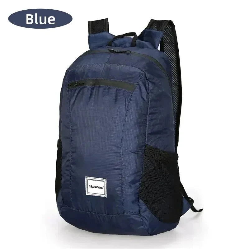 20 L Hiking Backpack - Foldable Travel Pack for Day Trips - Blue