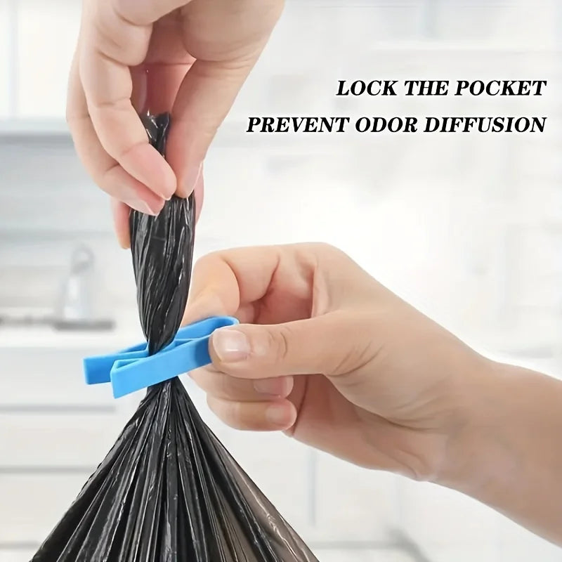 Garbage Bag Holder Clips - Clamp Set for Waste Basket Liners