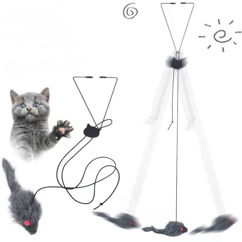 Hanging Door Mouse Teasing Cat - For Everyday Pet Use