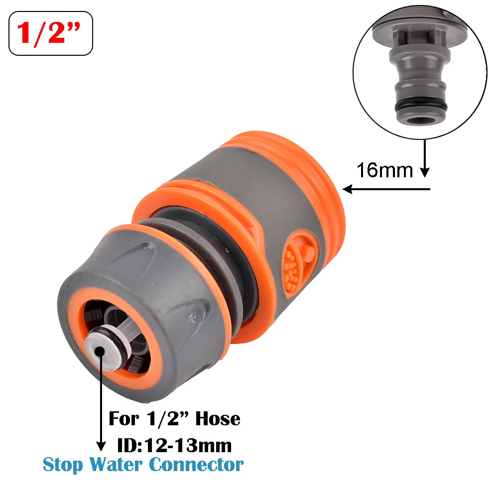 Garden Hose Quick Connector – Stop-Water Coupler for Easy Watering