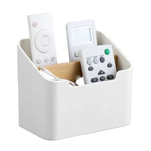 Desktop Remote Storage Box - Plastic Holder for Small Essentials