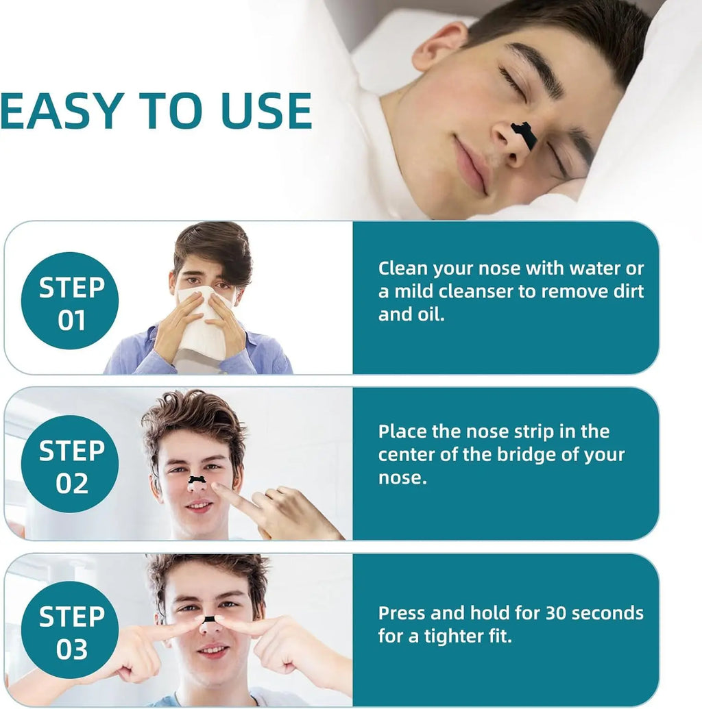 Black Nasal Strips – Extra Strength Sleep Support for Night Breathing