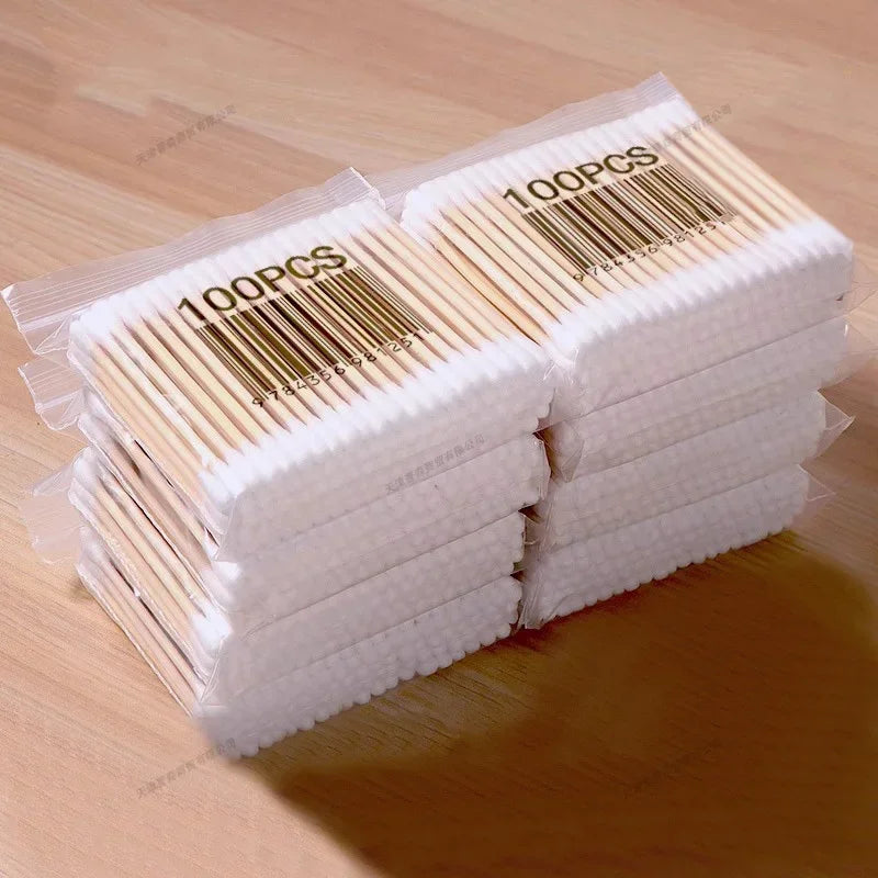 Wooden Cotton Swabs - Multi-Pack Ear and Cleaning Buds