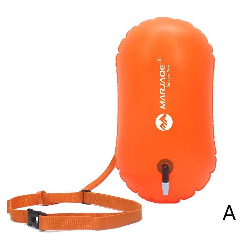 Inflatable Swim Buoy - PVC Open Water Tow Float Bag - Orange