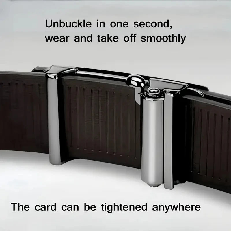 Men's Automatic Buckle Belt - PU Leather Dress Strap