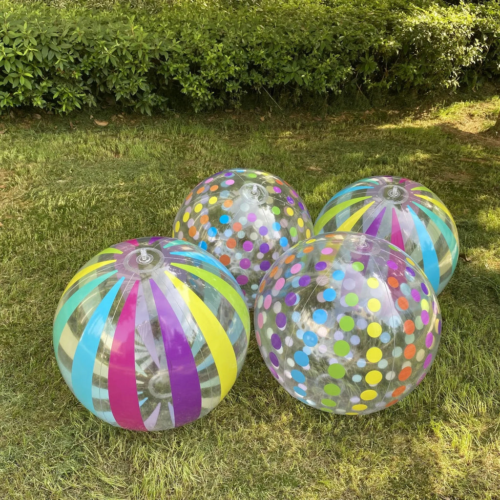 Inflatable Beach Ball - 39 cm Striped or Dot Pool Toy