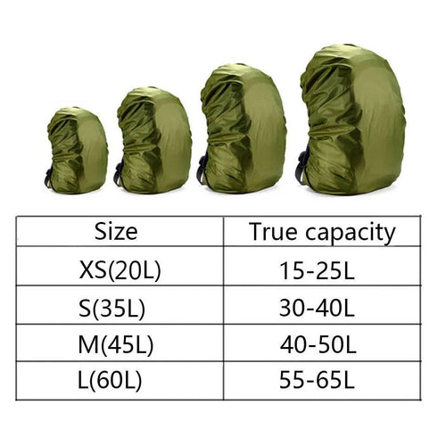 Backpack Rain Cover - Reflective Outdoor Pack Shield