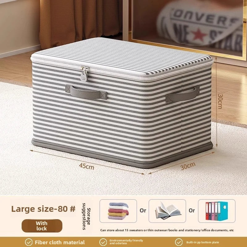 Lockable Foldable Storage Box - Password Bin for Closet Storage - 45 X 30 X 30 Cm
