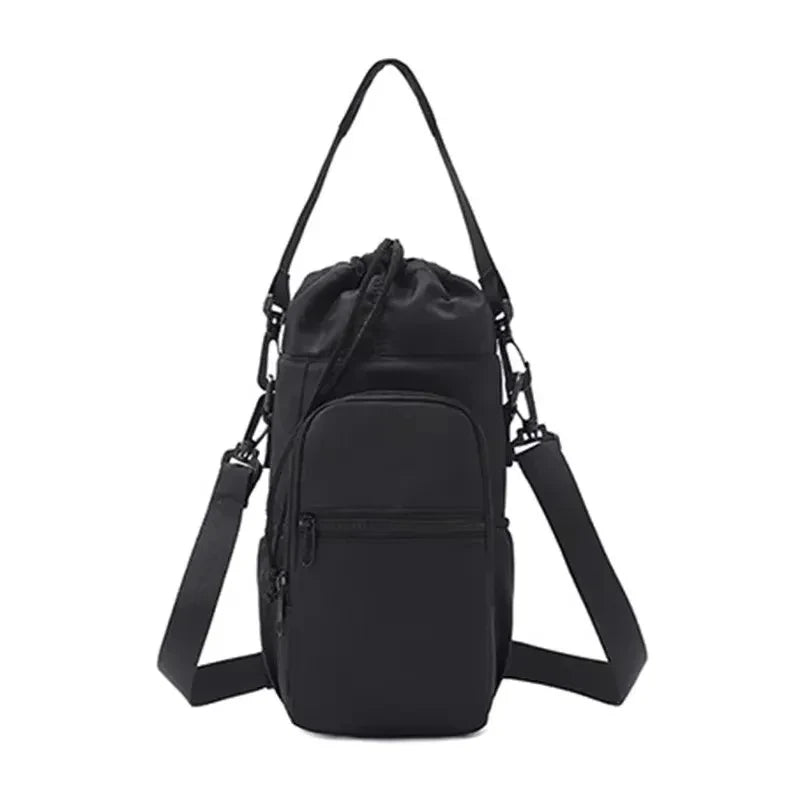 Crossbody Insulated Tumbler Bag - Portable Water Bottle Pouch with Phone Pocket