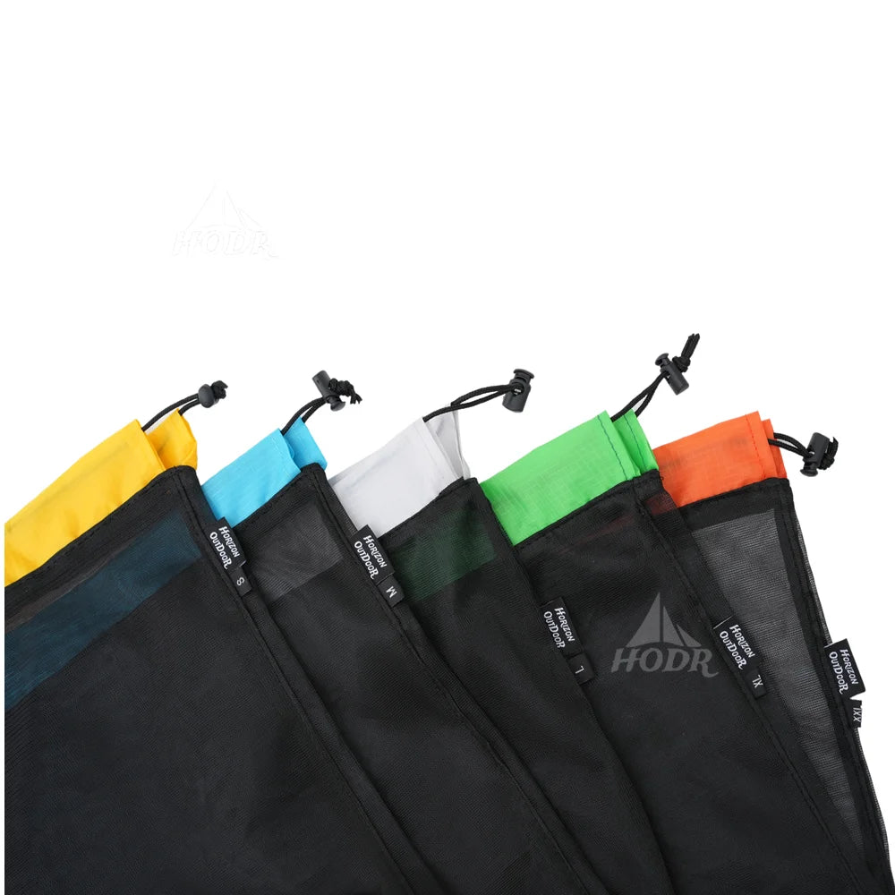 Mesh Stuff Sack Set - Lightweight Drawstring Storage Bags