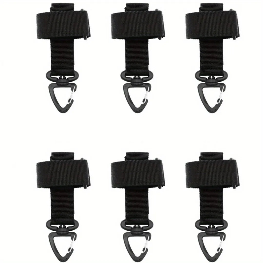 Glove Keeper Clip - Outdoor Gear Hook for Gloves and Small Tools - Bk 6 Pieces