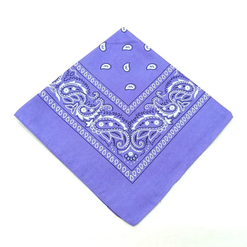 Paisley Bandana Headwrap - Lightweight Printed Kerchief - 15