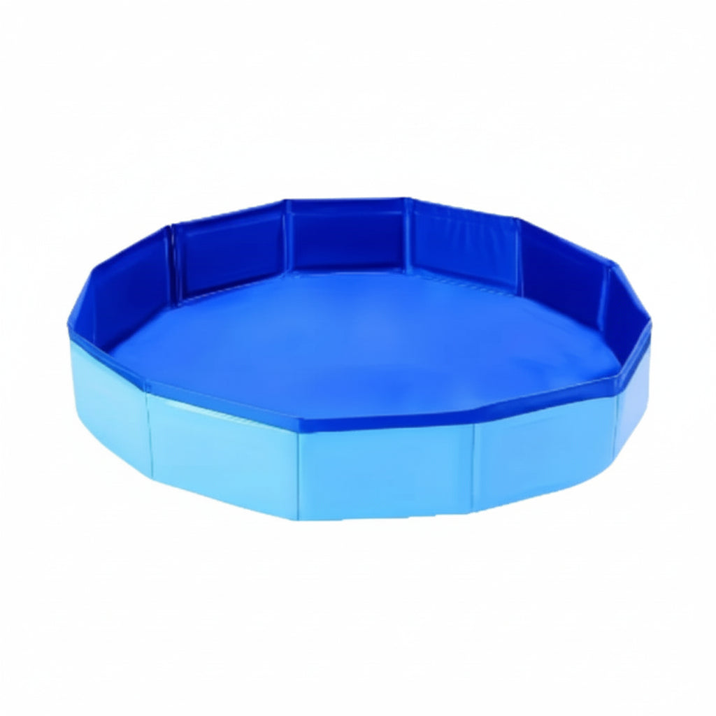 Foldable Pool Foot Bath - PVC Pool Entrance Rinse Tray - Blue Large