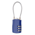 Combination Padlock - Keyless Locker & Cabinet Lock - Blue