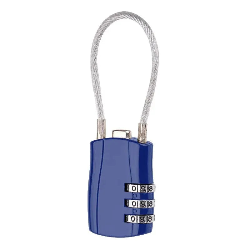 Combination Padlock - Keyless Locker & Cabinet Lock - Blue