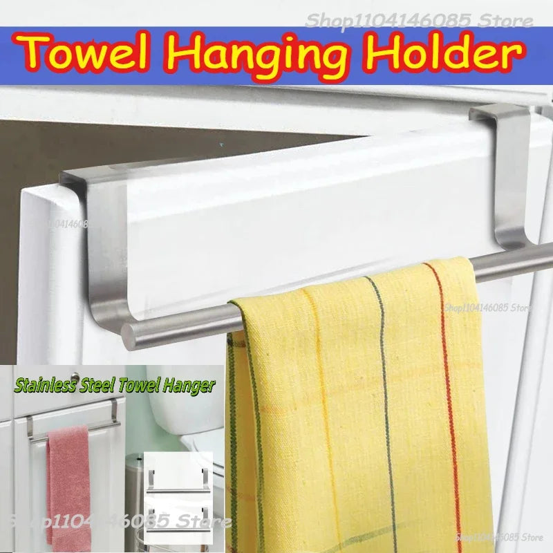 Kitchen Cabinet Door Towel Bar - For Kitchen Storage and Prep