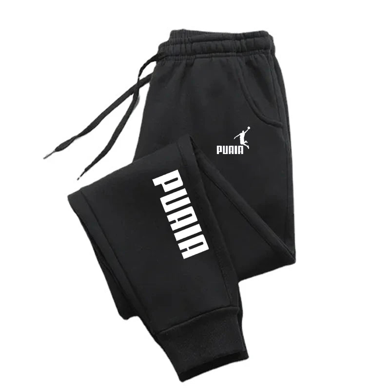Men's Printed Jogger Pants - Drawstring Casual Sweatpants
