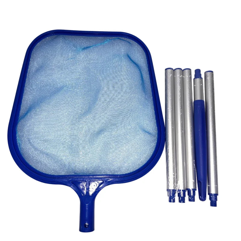 Pool Skimmer Net - 5-Section Aluminum Pole for Leaf Pickup