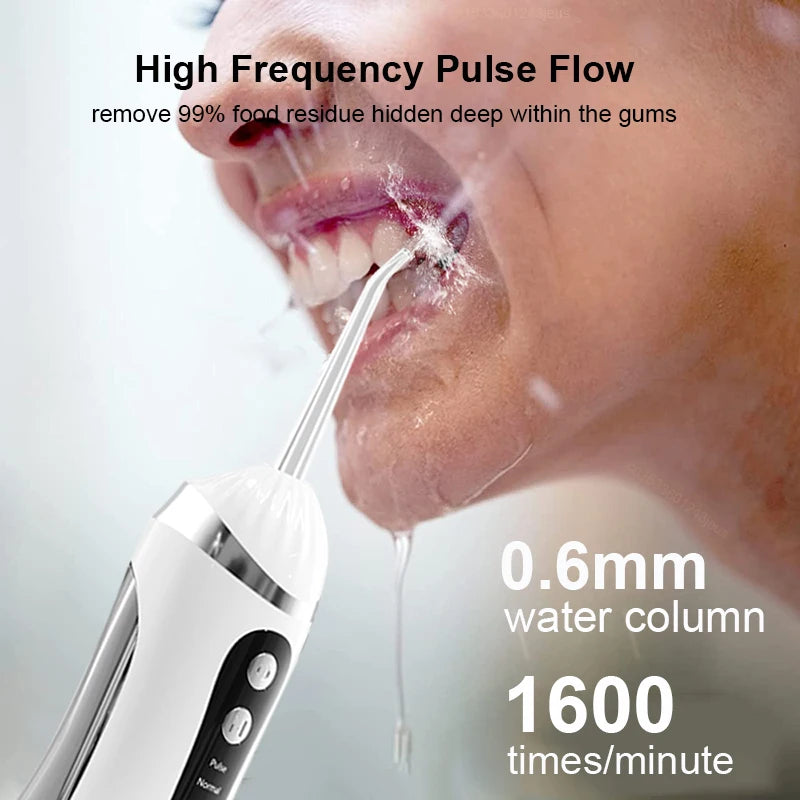 Electric Oral Irrigator Cleaning Modes - For Desk or Travel Use