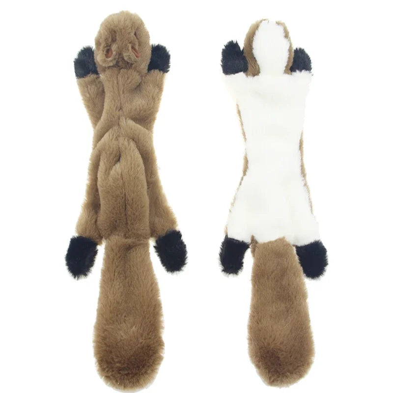 Squeaker Dog Plush Toy - Stuffing-Free Animal Shell for Play