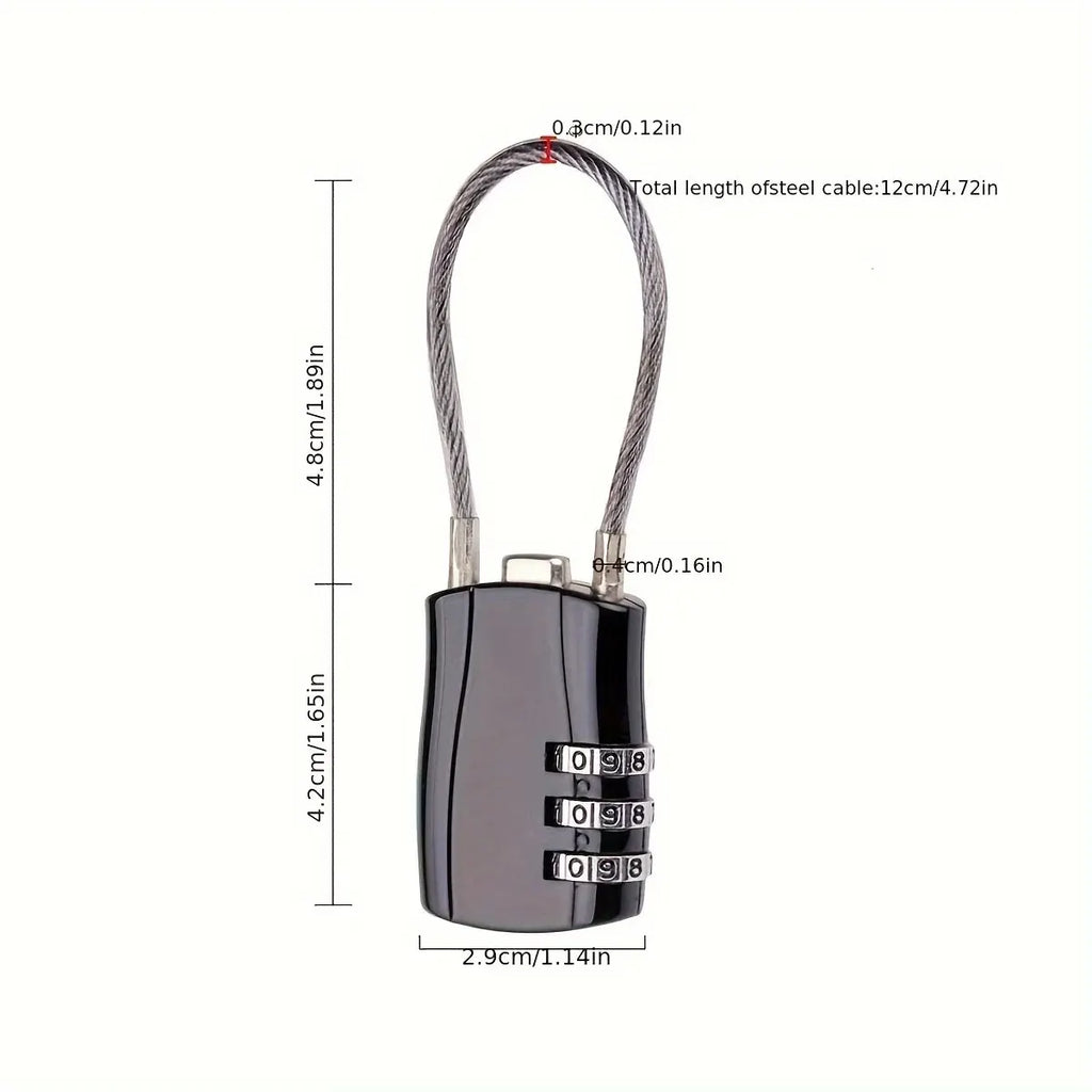 Combination Padlock - Keyless Locker & Cabinet Lock
