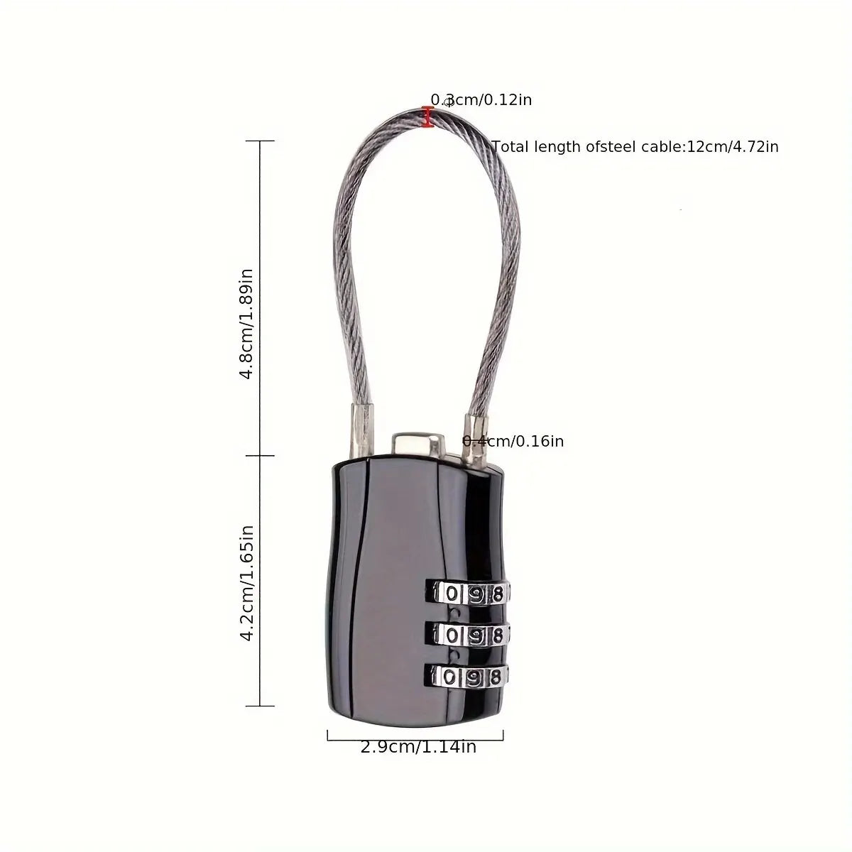 Combination Padlock - Keyless Locker & Cabinet Lock
