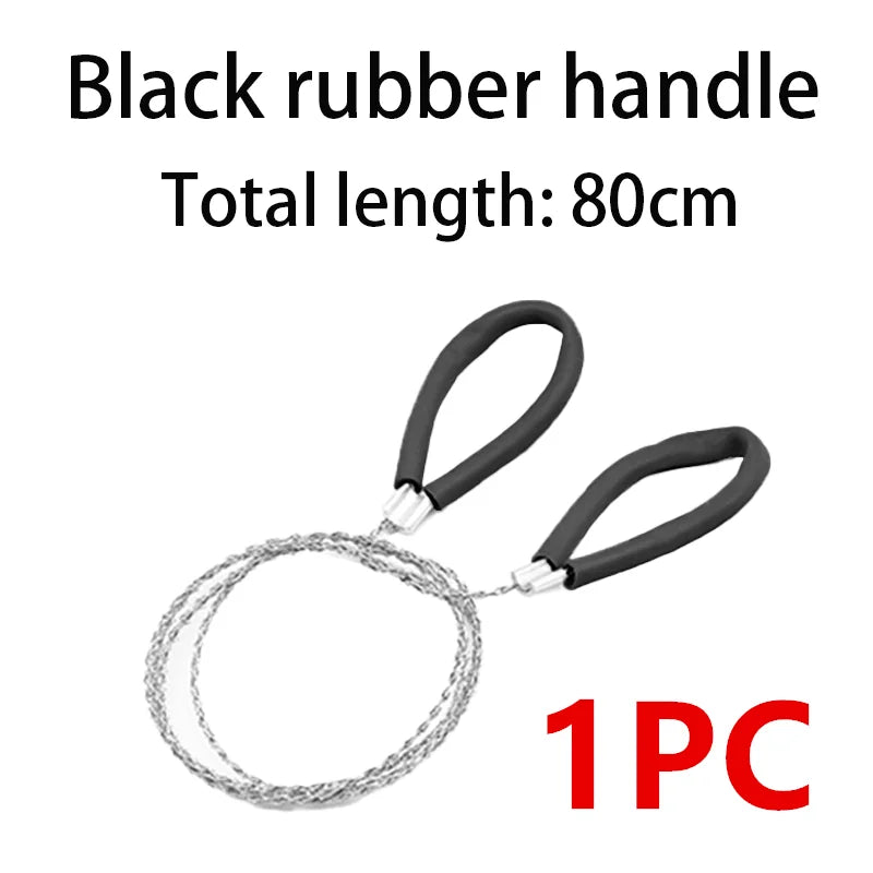 Portable Wire Saw - Stainless Steel Camping Hand Saw - Black 1 Piece