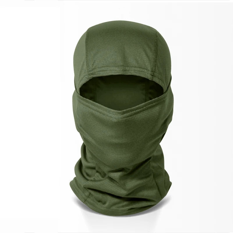 Printed Outdoor Balaclava - Lightweight Face Cover Scarf - Army Green
