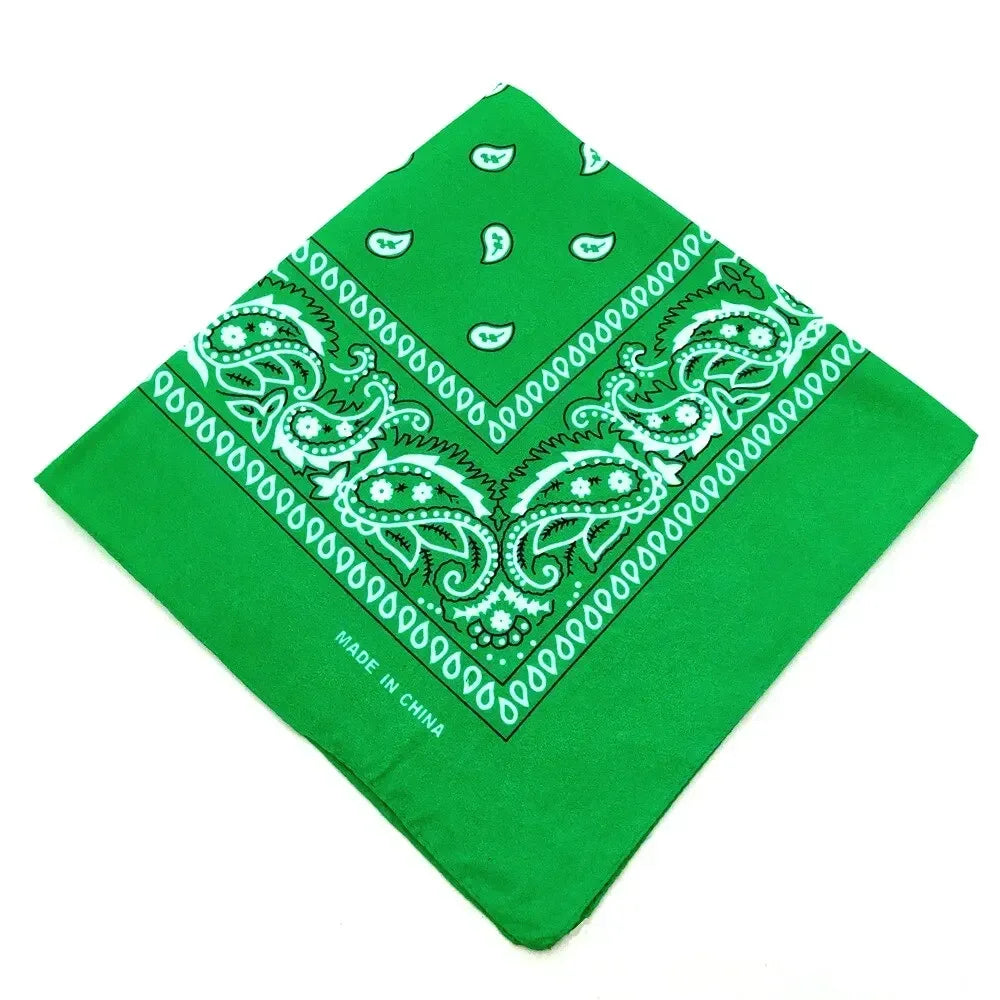 Paisley Bandana Headwrap - Lightweight Printed Kerchief - Style 3