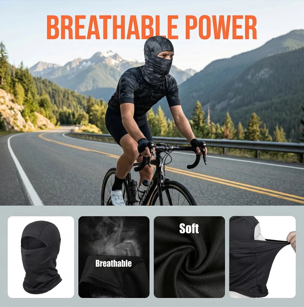 Printed Outdoor Balaclava - Lightweight Face Cover Scarf