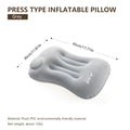 Inflatable Camping Pillow - Travel Air Pillow for Outdoor Rest - Gray