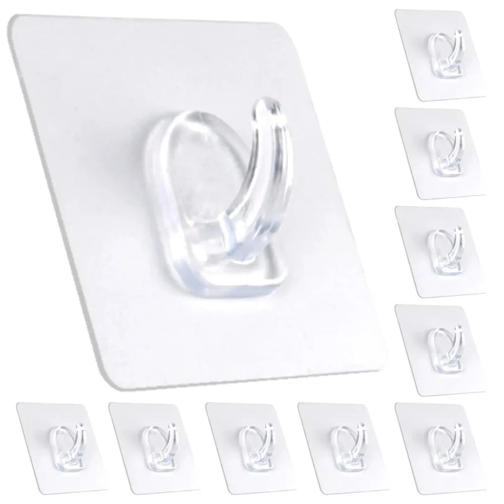 Self-adhesive Hook Transparent Door Wall - For Kitchen Storage and Prep