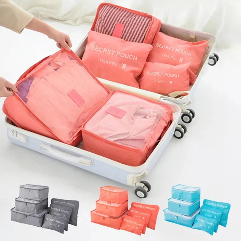 Waterproof Packing Cube Set – 6-Piece Luggage Organization Kit