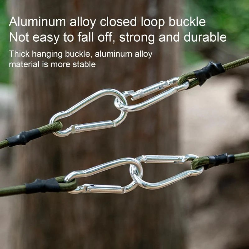 Elastic Bungee Cord - Tie Strap with Hooks for Gear