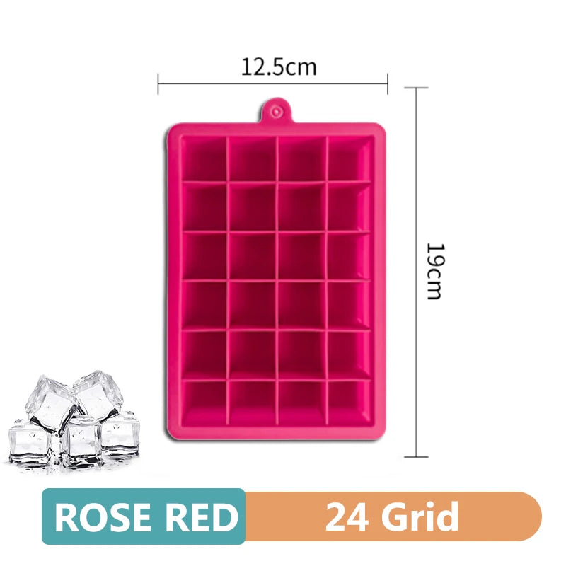 Silicone Ice Cube Tray - Multi-Grid Mold for Home Drinks