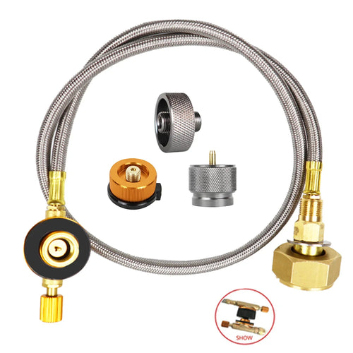 Camping Gas Refill Adapter - Stove Connector for Outdoor Cooking - Tube Set C