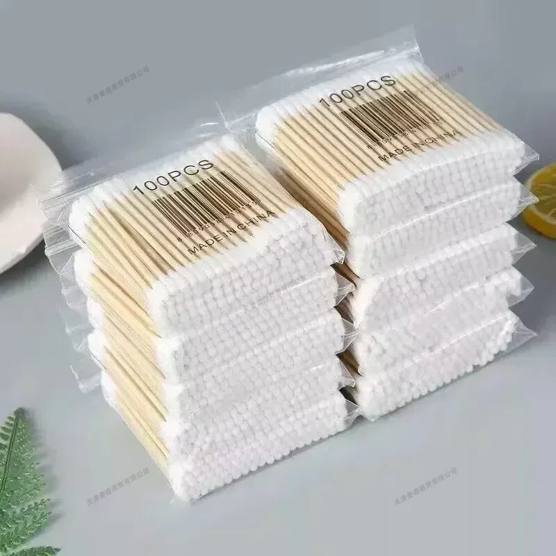 Wooden Cotton Swabs - Multi-Pack Ear and Cleaning Buds