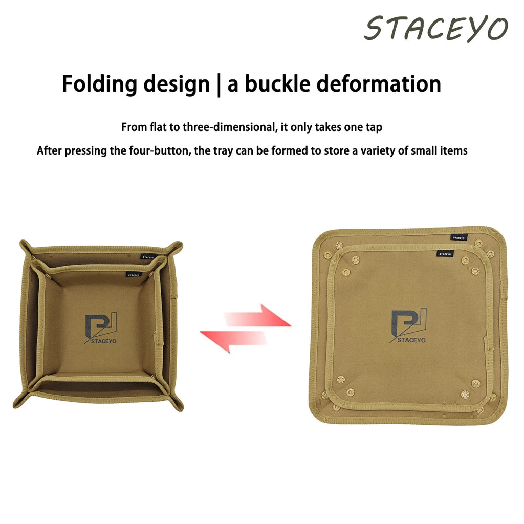 Foldable Storage Tray - Oxford Fabric Desktop Organizer