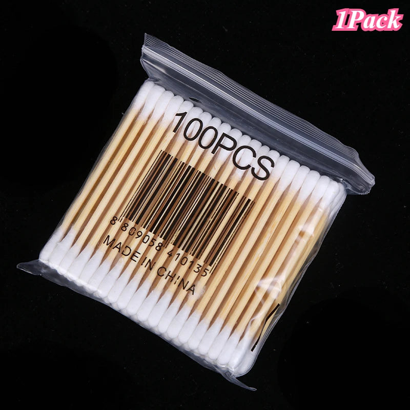Wooden Cotton Swabs - Multi-Pack Ear and Cleaning Buds