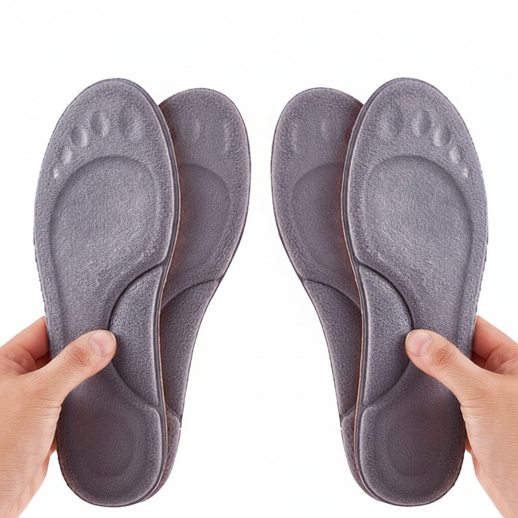 Feet Soft Shoe Insoles in 4pcs - Gray product image