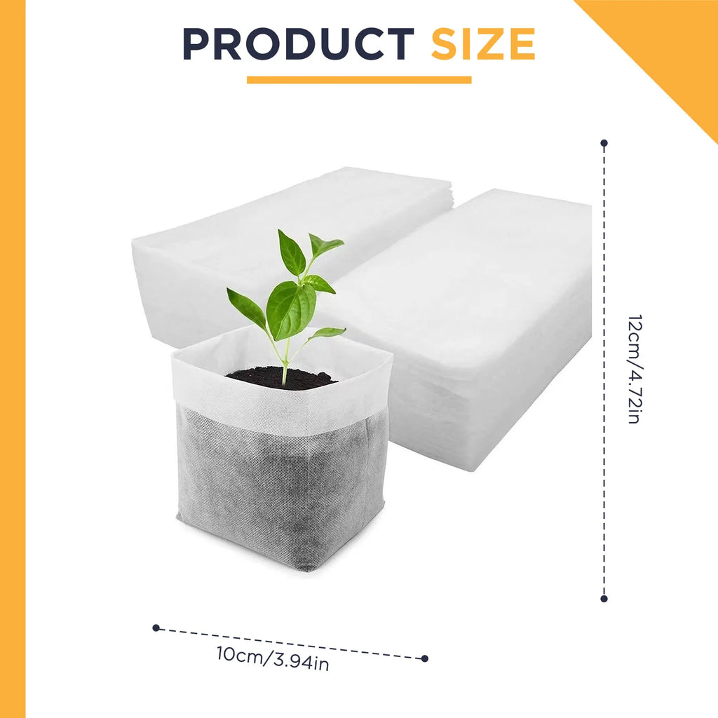 Plant Nursery Bags - 100-Piece Seedling Grow Bags
